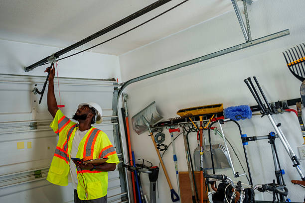 Professional Garage Door Panel Replacement technician working in Clinton County County, OH